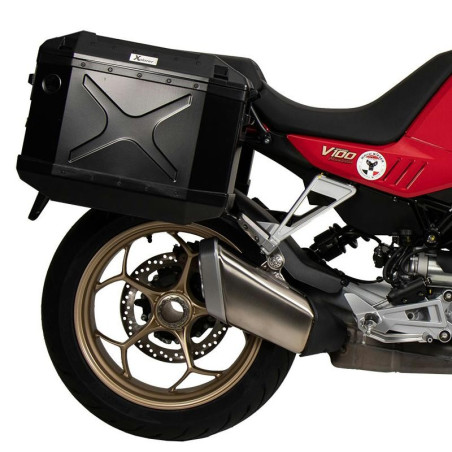 Telai laterali neri Hepco & Becker per Moto Guzzi V100 Mandello Telai laterali neri Hepco & Becker per Moto Guzzi V100 Mandello