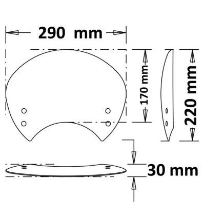 Cupolino Isotta Cafe Racer basso per Benelli Imperiale 400 Cupolino Isotta Cafe Racer basso per Benelli Imperiale 400