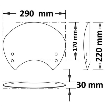 Cupolino Isotta Cafe Racer basso per Benelli Imperiale 400 Cupolino Isotta Cafe Racer basso per Benelli Imperiale 400