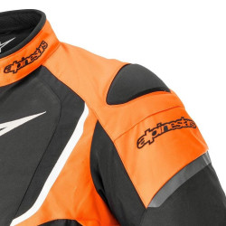 Giacca da moto Alpinestars T-Jaws V3 Waterproof nero e arancio Giacca da moto Alpinestars T-Jaws V3 Waterproof nero e arancio