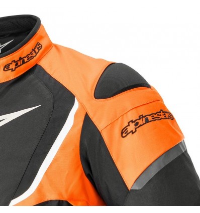 Giacca da moto Alpinestars T-Jaws V3 Waterproof nero e arancio Giacca da moto Alpinestars T-Jaws V3 Waterproof nero e arancio
