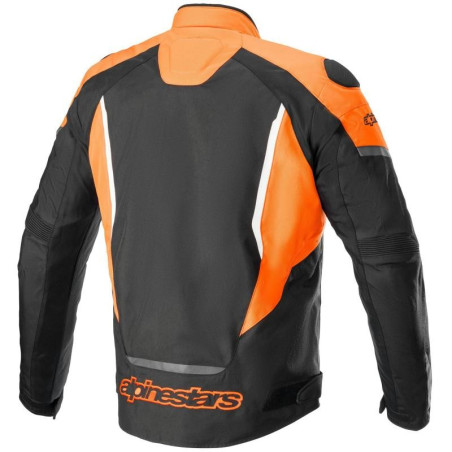 Giacca da moto Alpinestars T-Jaws V3 Waterproof nero e arancio Giacca da moto Alpinestars T-Jaws V3 Waterproof nero e arancio