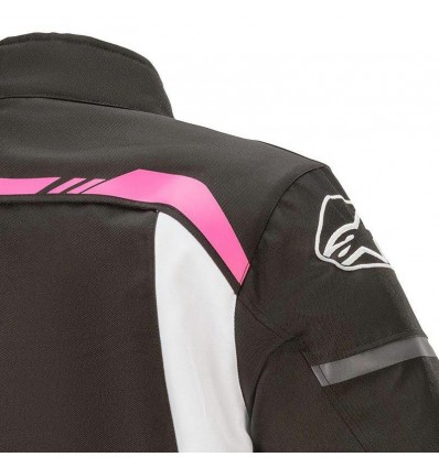Giacca moto da donna Alpinestars Stella T-SP S WP nera, bianca e fucsia Giacca moto da donna Alpinestars Stella T-SP S WP nera, bianca e fucsia