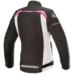 Giacca moto da donna Alpinestars Stella T-SP S WP nera, bianca e fucsia Giacca moto da donna Alpinestars Stella T-SP S WP nera, bianca e fucsia