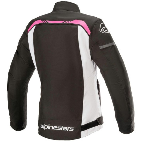 Giacca moto da donna Alpinestars Stella T-SP S WP nera, bianca e fucsia Giacca moto da donna Alpinestars Stella T-SP S WP nera, bianca e fucsia
