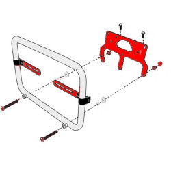 Kit Attacco Givi per Tool Box S250 su telai CAM Suzuki DL650-1000 V-Strom dal 2017 Kit Attacco Givi per Tool Box S250 su telai CAM Suzuki DL650-1000 V-Strom dal 2017