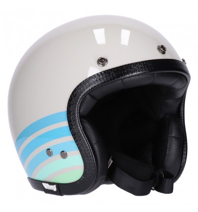 Casco Roeg Jettson Vintage grafica Wai bianco e azzurro Casco Roeg Jettson Vintage grafica Wai bianco e azzurro