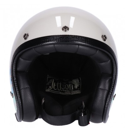 Casco Roeg Jettson Vintage grafica Wai bianco e azzurro Casco Roeg Jettson Vintage grafica Wai bianco e azzurro
