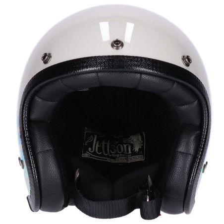 Casco Roeg Jettson Vintage grafica Wai bianco e azzurro Casco Roeg Jettson Vintage grafica Wai bianco e azzurro