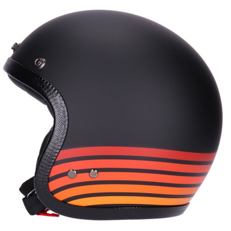 Casco Roeg Jettson 2.0 Vintage grafica Highway nero opaco e arancio Casco Roeg Jettson 2.0 Vintage grafica Highway nero opaco e arancio