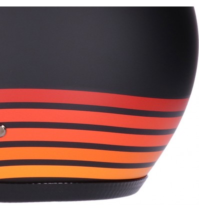 Casco Roeg Jettson 2.0 Vintage grafica Highway nero opaco e arancio Casco Roeg Jettson 2.0 Vintage grafica Highway nero opaco e arancio