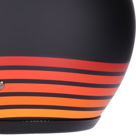 Casco Roeg Jettson 2.0 Vintage grafica Highway nero opaco e arancio Casco Roeg Jettson 2.0 Vintage grafica Highway nero opaco e arancio