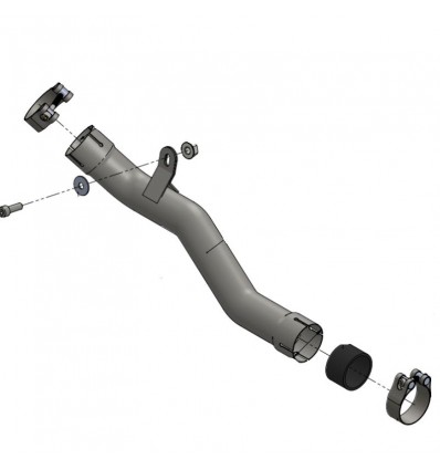 Raccordo elimina catalizzatore Leovince per Benelli Leoncino 500 Raccordo elimina catalizzatore Leovince per Benelli Leoncino 500