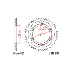 Kit catena corona e pignone DID per Aprilia Dorsoduro 750 Kit catena corona e pignone DID per Aprilia Dorsoduro 750