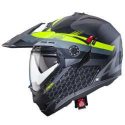 Casco Caberg Tourmax X Sarabe apribile enduro doppia visiera antracite opaco e e giallo fluo Casco Caberg Tourmax X Sarabe apribile enduro doppia visiera antracite opaco e e giallo fluo