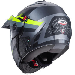 Casco Caberg Tourmax X Sarabe apribile enduro doppia visiera antracite opaco e e giallo fluo Casco Caberg Tourmax X Sarabe apribile enduro doppia visiera antracite opaco e e giallo fluo