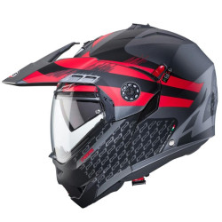 Casco Caberg Tourmax X Sarabe apribile enduro doppia visiera antracite opaco e rosso Casco Caberg Tourmax X Sarabe apribile enduro doppia visiera antracite opaco e rosso