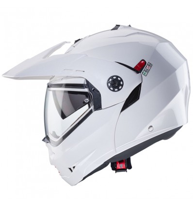 Casco Caberg Tourmax X apribile enduro doppia visiera bianco lucido Casco Caberg Tourmax X apribile enduro doppia visiera bianco lucido