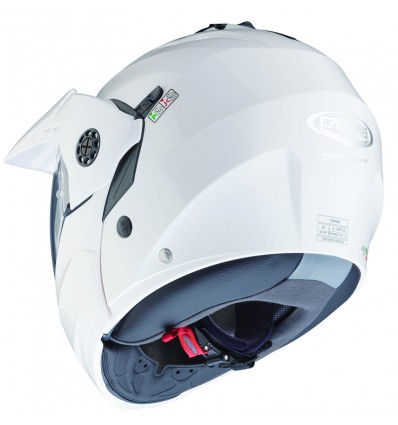 Casco Caberg Tourmax X apribile enduro doppia visiera bianco lucido Casco Caberg Tourmax X apribile enduro doppia visiera bianco lucido
