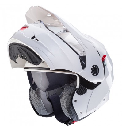 Casco Caberg Tourmax X apribile enduro doppia visiera bianco lucido Casco Caberg Tourmax X apribile enduro doppia visiera bianco lucido