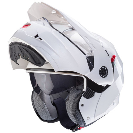 Casco Caberg Tourmax X apribile enduro doppia visiera bianco lucido Casco Caberg Tourmax X apribile enduro doppia visiera bianco lucido