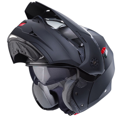 Casco Caberg Tourmax X apribile enduro doppia visiera nero opaco Casco Caberg Tourmax X apribile enduro doppia visiera nero opaco