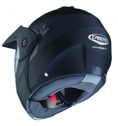 Casco Caberg Tourmax X apribile enduro doppia visiera nero opaco Casco Caberg Tourmax X apribile enduro doppia visiera nero opaco