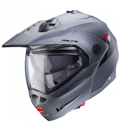 Casco Caberg Tourmax X apribile enduro doppia visiera antracite opaco