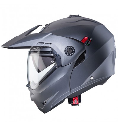 Casco Caberg Tourmax X apribile enduro doppia visiera antracite opaco Casco Caberg Tourmax X apribile enduro doppia visiera antracite opaco