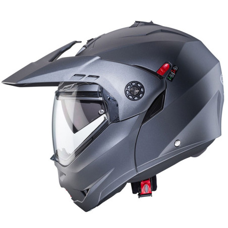 Casco Caberg Tourmax X apribile enduro doppia visiera antracite opaco Casco Caberg Tourmax X apribile enduro doppia visiera antracite opaco