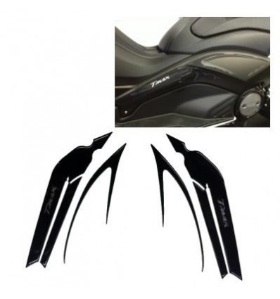 Kit adesivi boomerang Yamaha T-Max 530cc 2012 nero con Kit adesivi boomerang Yamaha T-Max 530cc 2012 nero con