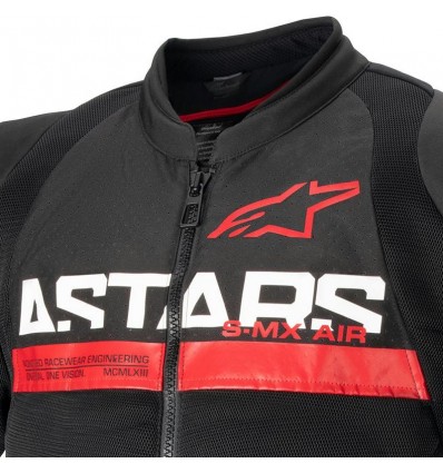 Giacca da moto Alpinestars SMX Air nero e rosso Giacca da moto Alpinestars SMX Air nero e rosso