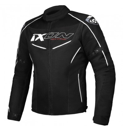 Giacca da moto Ixon Flicker nero e bianco