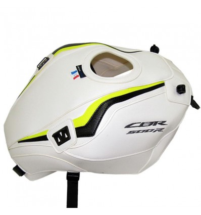 Copriserbatoio Bagster per Honda CBR 500 R dal 2019 in similpelle bianco, giallo e nero