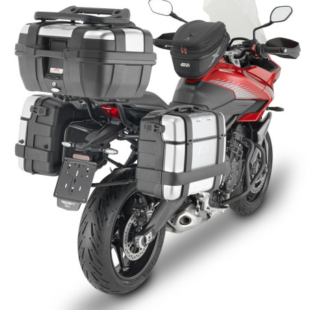 Portavaligie laterale Givi PL ONE-FIT Monokey su Triumph Tiger Sport 660 Portavaligie laterale Givi PL ONE-FIT Monokey su Triumph Tiger Sport 660