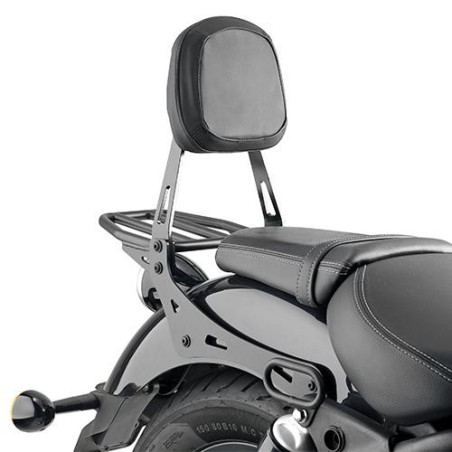 Schienalino con portapacchi Givi specifico per Royal Enfield Super Meteor 650 Schienalino con portapacchi Givi specifico per Royal Enfield Super Meteor 650