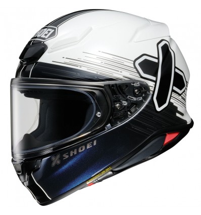 Casco Shoei NXR 2 Ideograph TC-6 bianco, nero e blu Casco Shoei NXR 2 Ideograph TC-6 bianco, nero e blu