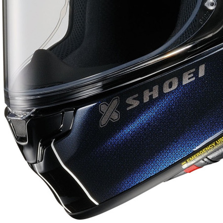 Casco Shoei NXR 2 Ideograph TC-6 bianco, nero e blu Casco Shoei NXR 2 Ideograph TC-6 bianco, nero e blu