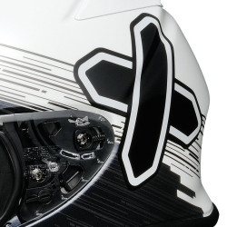 Casco Shoei NXR 2 Ideograph TC-6 bianco, nero e blu Casco Shoei NXR 2 Ideograph TC-6 bianco, nero e blu