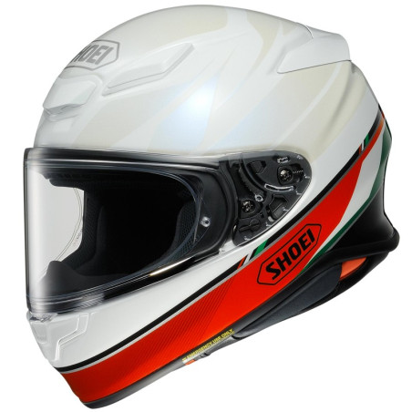 Casco Shoei NXR 2 Nocturne TC-4 bianco con tricolore Casco Shoei NXR 2 Nocturne TC-4 bianco con tricolore