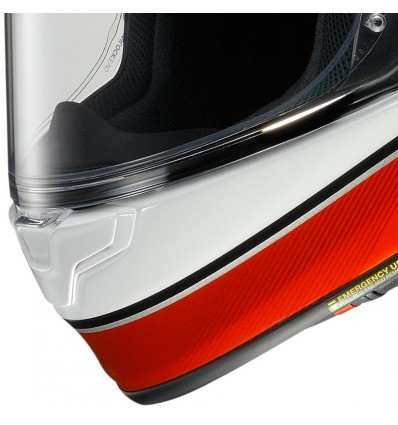 Casco Shoei NXR 2 Nocturne TC-4 bianco con tricolore Casco Shoei NXR 2 Nocturne TC-4 bianco con tricolore