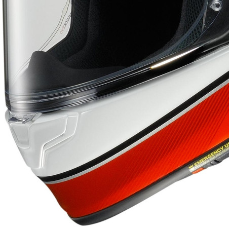 Casco Shoei NXR 2 Nocturne TC-4 bianco con tricolore Casco Shoei NXR 2 Nocturne TC-4 bianco con tricolore