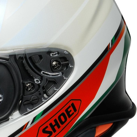 Casco Shoei NXR 2 Nocturne TC-4 bianco con tricolore Casco Shoei NXR 2 Nocturne TC-4 bianco con tricolore