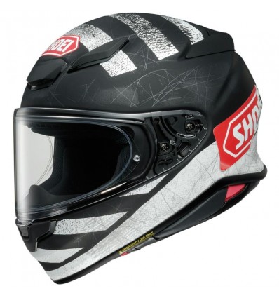 Casco Shoei NXR 2 Scanner TC-5 nero opaco, bianco e rosso Casco Shoei NXR 2 Scanner TC-5 nero opaco, bianco e rosso
