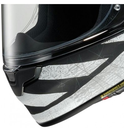 Casco Shoei NXR 2 Scanner TC-5 nero opaco, bianco e rosso Casco Shoei NXR 2 Scanner TC-5 nero opaco, bianco e rosso