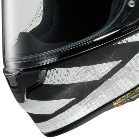 Casco Shoei NXR 2 Scanner TC-5 nero opaco, bianco e rosso Casco Shoei NXR 2 Scanner TC-5 nero opaco, bianco e rosso