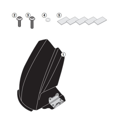 Parafango posteriore Givi 6401MG nero per Triumph Tifer 800 e Tiger 800 XC Parafango posteriore Givi 6401MG nero per Triumph Tifer 800 e Tiger 800 XC