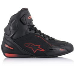 Scarpe da moto Alpinestars Faster 3 Drystar nere e rosse Scarpe da moto Alpinestars Faster 3 Drystar nere e rosse