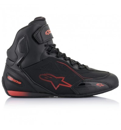 Scarpe da moto Alpinestars Faster 3 Drystar nere e rosse Scarpe da moto Alpinestars Faster 3 Drystar nere e rosse