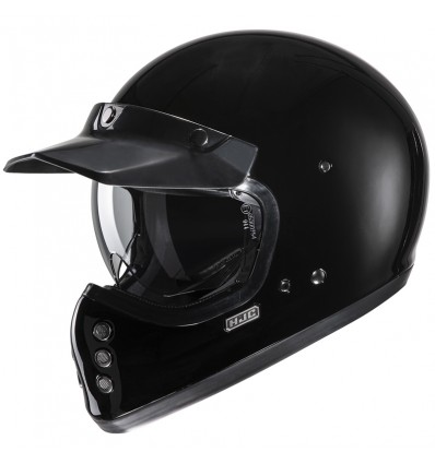 Casco HJC V60 monocolore nero lucido Casco HJC V60 monocolore nero lucido